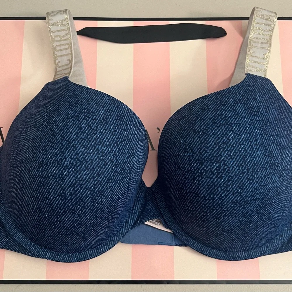 Victoria's Secret Blue T-shirt push-up full coverage 38D
